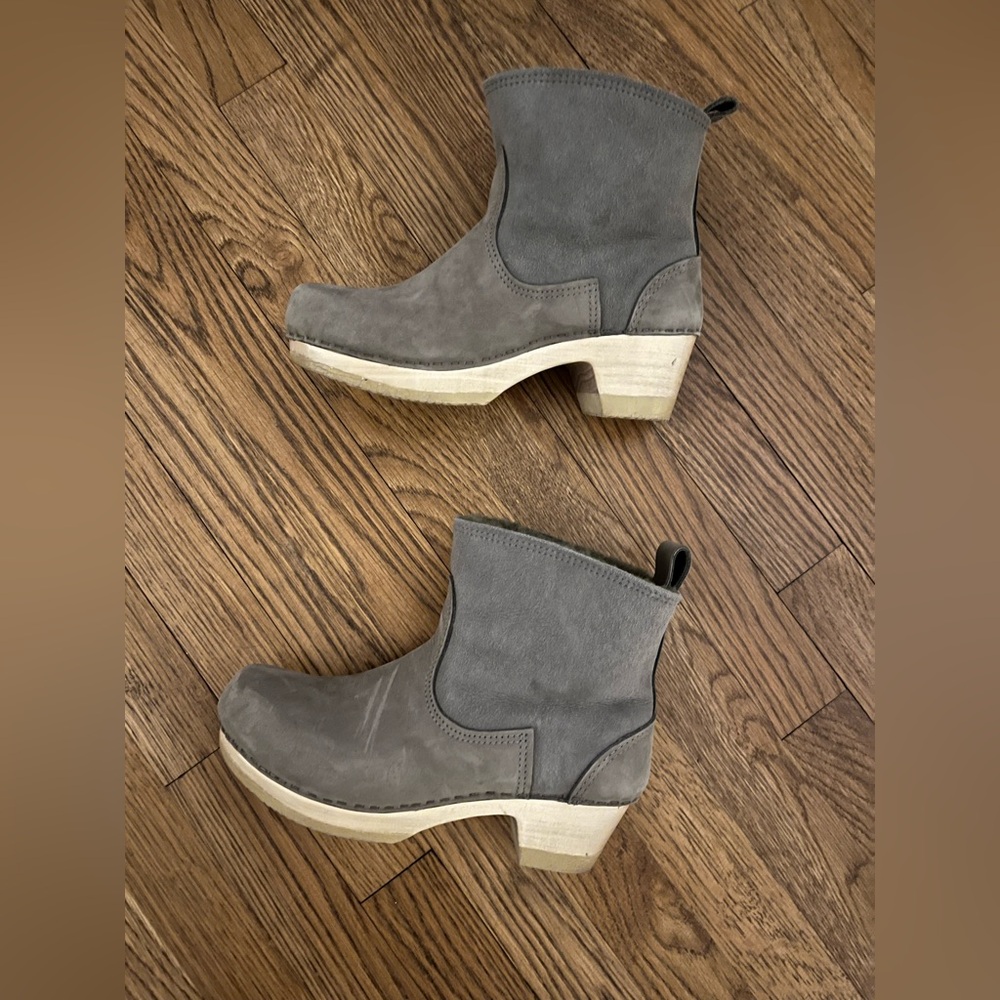 No.6 Suede Faux Fur Trim Boots